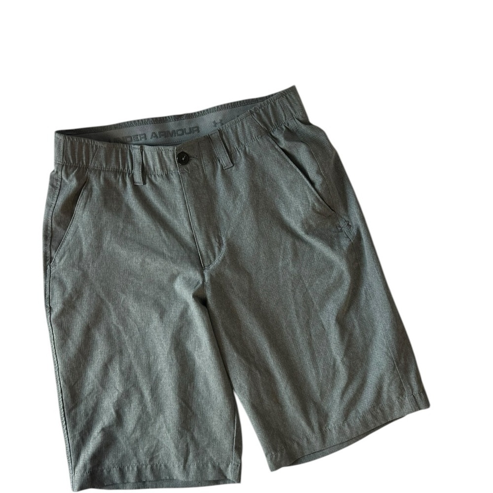 Under Armour Men’s Gray Performance Shorts Elastic Waist Golf Athletic Casual